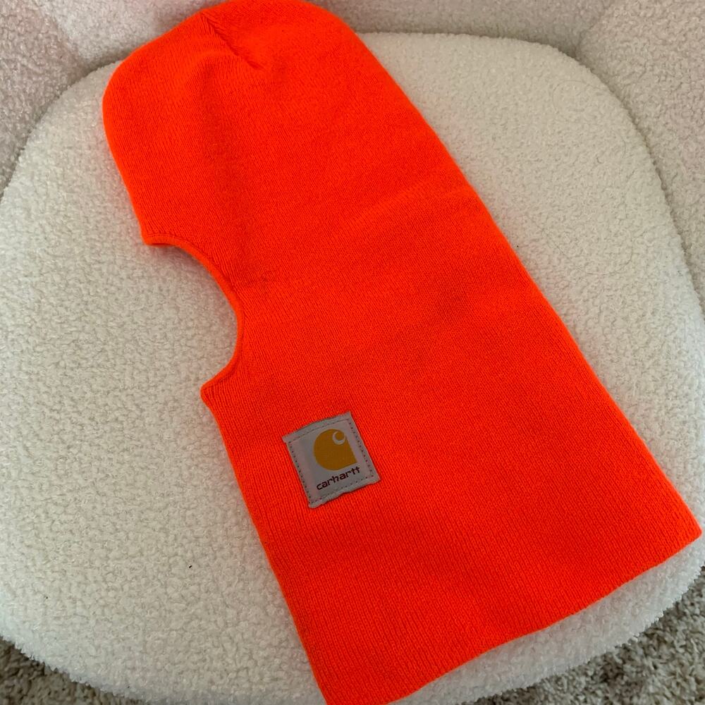 Carhartt Knit Insulated Face Mask Long Neck Bright Orange